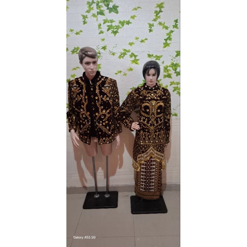 baju pengantin bludru palembang model terbaru premium