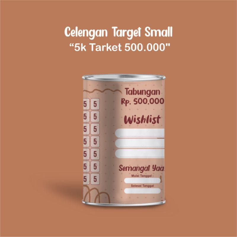 CELENGAN TARGET VIRAL, CELENGAN TARGET SMALL MURAH, TABUNGAN TARGET (5K GET 500K)