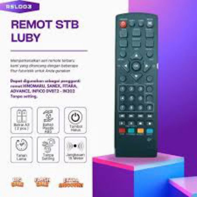 REMOTE REMOT SET TOP BOX LUBY STB LUBY UNIVERSAL