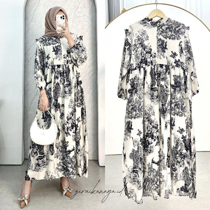 100% AMAN MIDI DRES RAYON PREMIUM/GAMIS RAYON JUMBO GAMIS BUMIL GAMIS BUSUI KEKINIAN