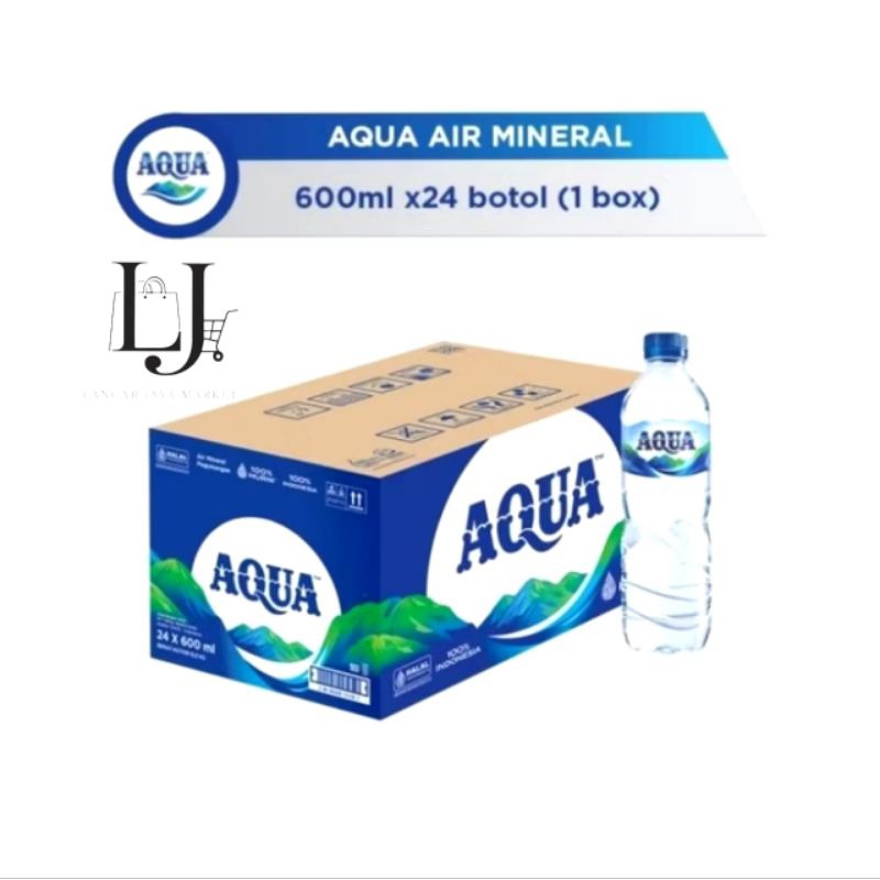 

AQUA BOTOL 600ml Air mineral 1 Dus