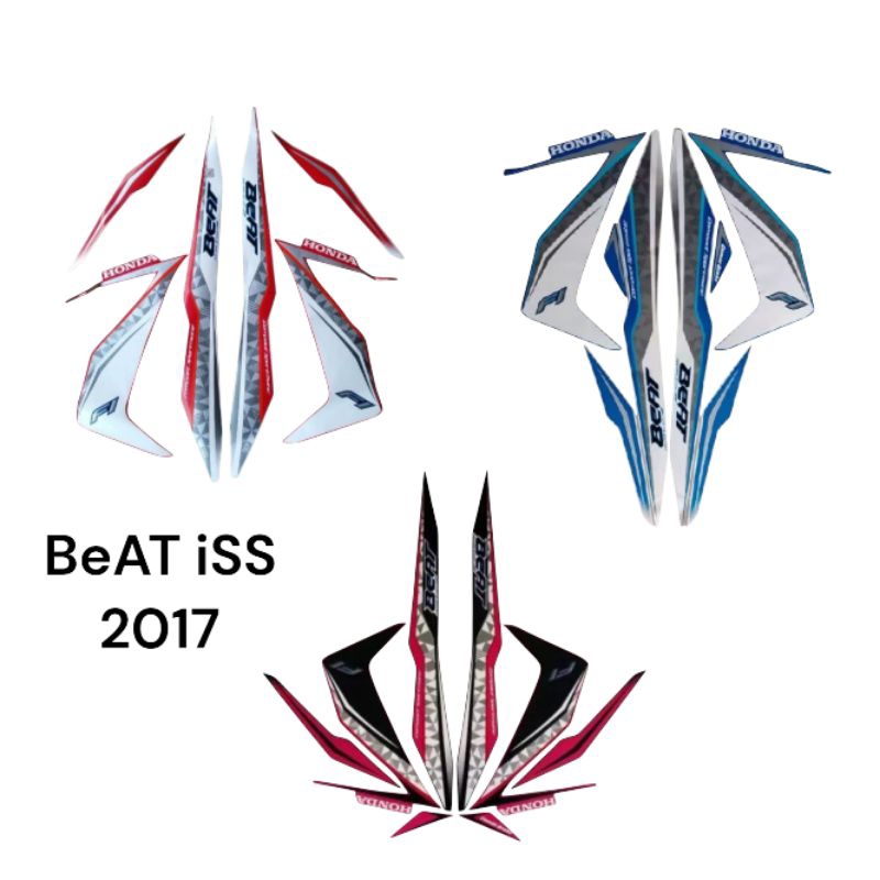 stiker striping skotlet lis body motor honda beat fi eco cbs iss tahun 2017