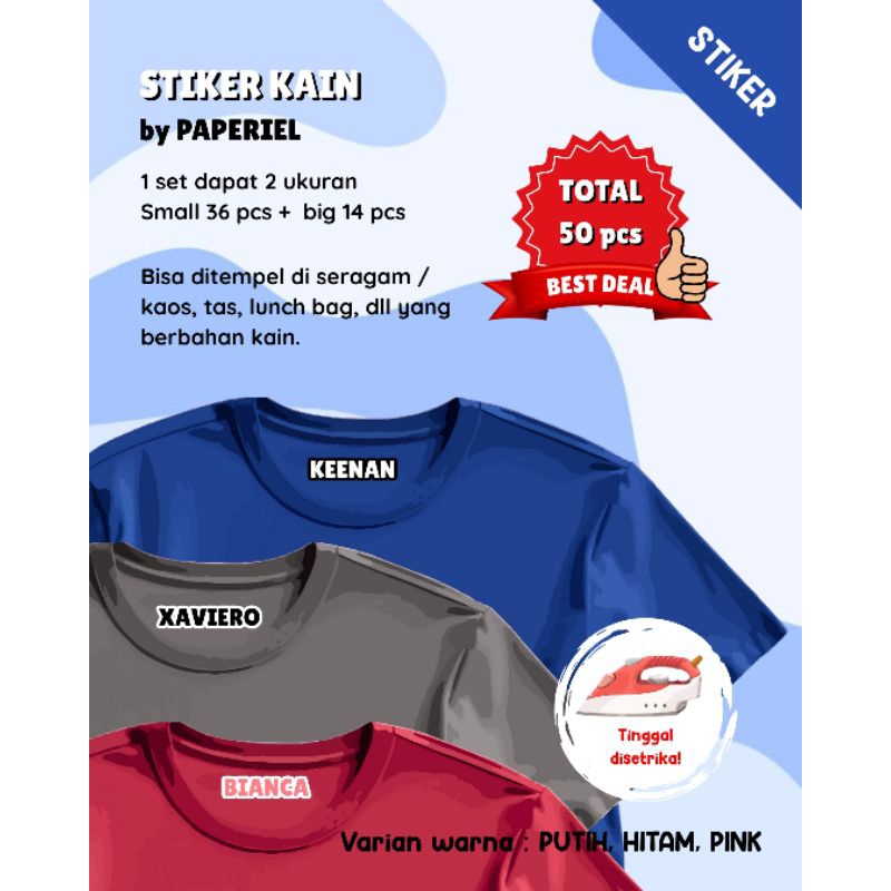 

Stiker Kain / Stiker Baju by Paperiel