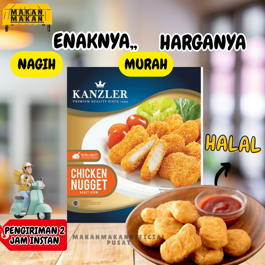 

CHICKEN NUGGET PREMIUM KANZLER 450GR NAGET AYAM HALAL