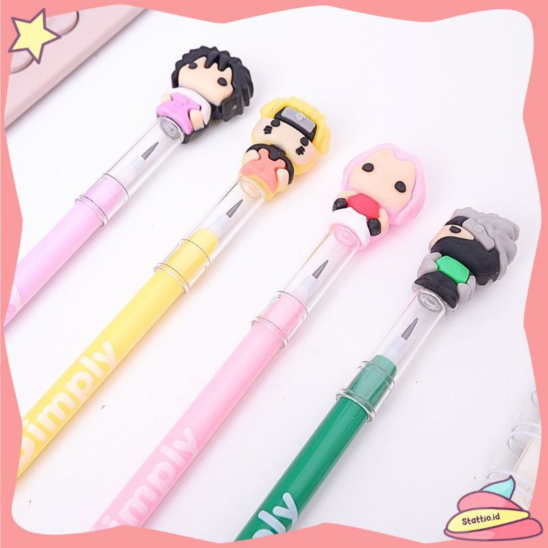

Pensil Susun / Peluru Simply Naruto Sasuke Kakashi Sakura Pencil Karakter Kartun Bisa di Refill Isi Ulang