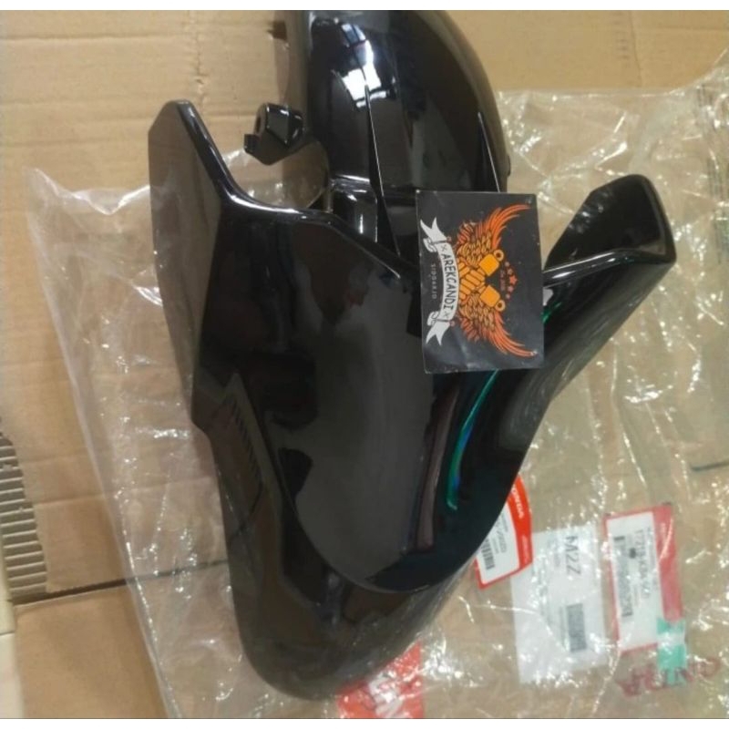 spakbor slebor depan pcx 150 cbu led hitam glossy ori ahm