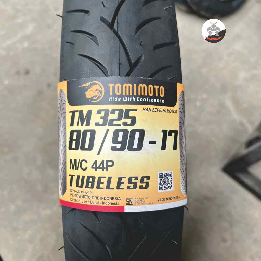 Ban Motor TOMIMOTO TM 325 size 80/90 R17 - Tubeless Ban Belakang SUPRA X 125,REVO 110/125,BLADE 125,