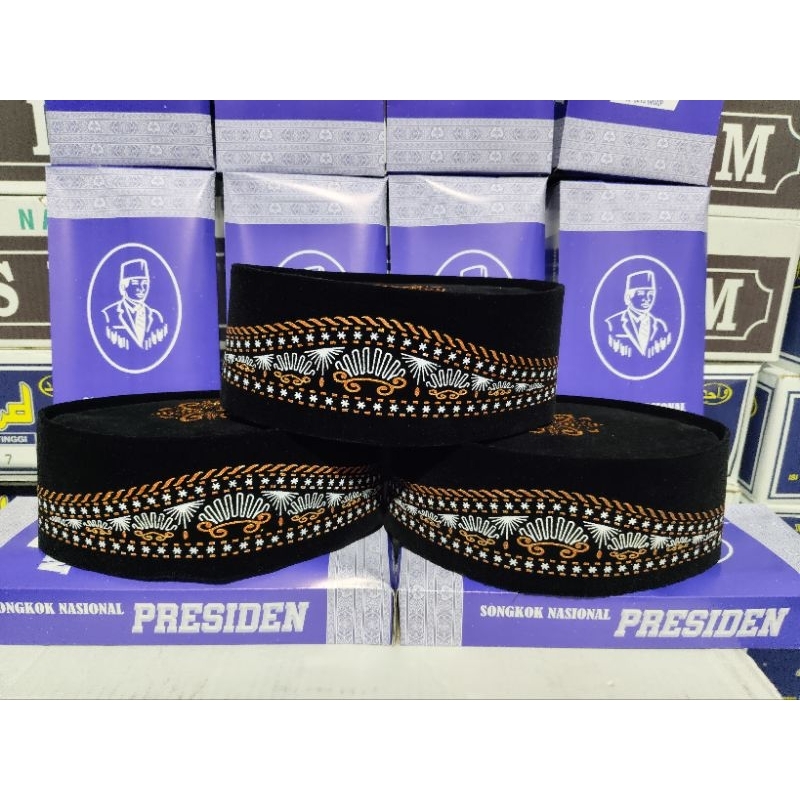 PECI/SONGKOK PRESIDEN BATIK SABLON BAHAN CONTESA ISI (1 PCS)
