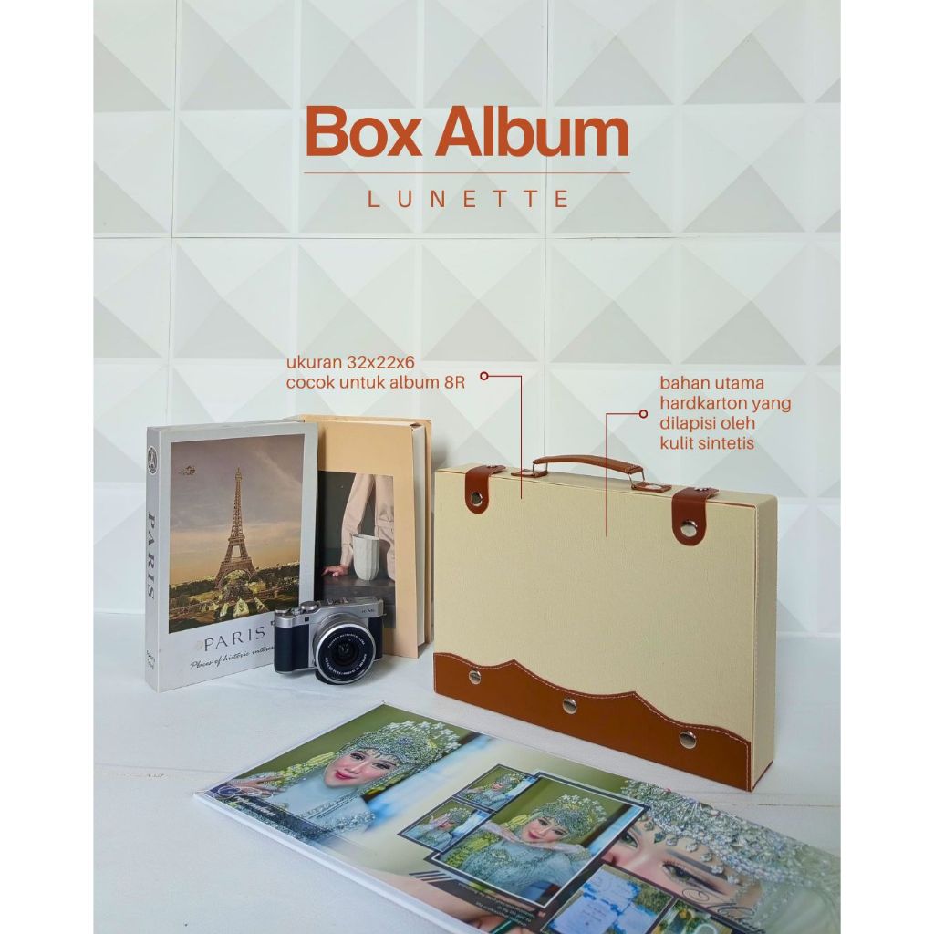 Kotak Album Magazine Wedding  | Box Album Bahan Kulit Sintetis Grafir