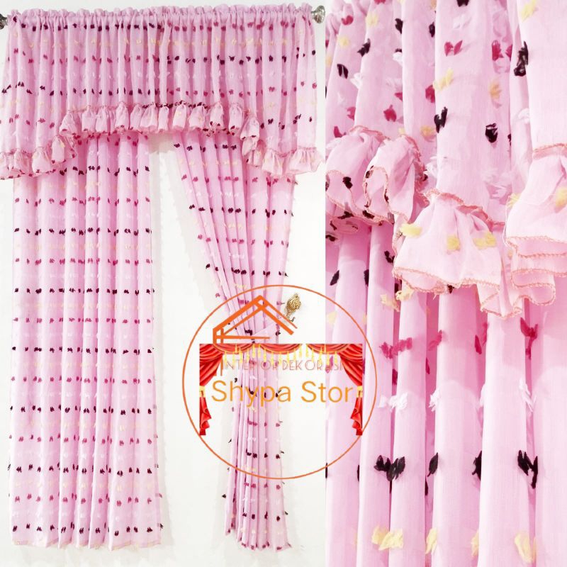 Gorden  Satu Set Poni Serut Model Clasik Minimalis Terlaris