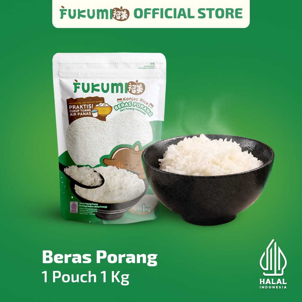 FUKUMI Beras Porang Pouch 1 Kg / Fukumi Beras Porang  Beras Diet  Beras Rendah kalori