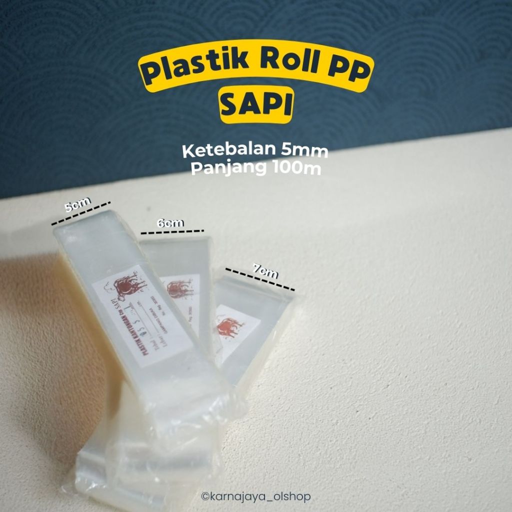 Plastik PP Roll Tebal 05 Bening Panjang 100 M