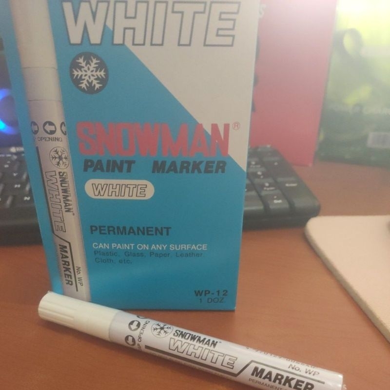 

spidol putih snowman permanen paint marker harga 1 pcs