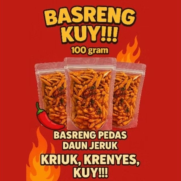 

Basreng Kuy!!! 100gr - Pedas Daun Jeruk / Original Daun Jeruk | Basreng Kriuk Pedas & Gurih