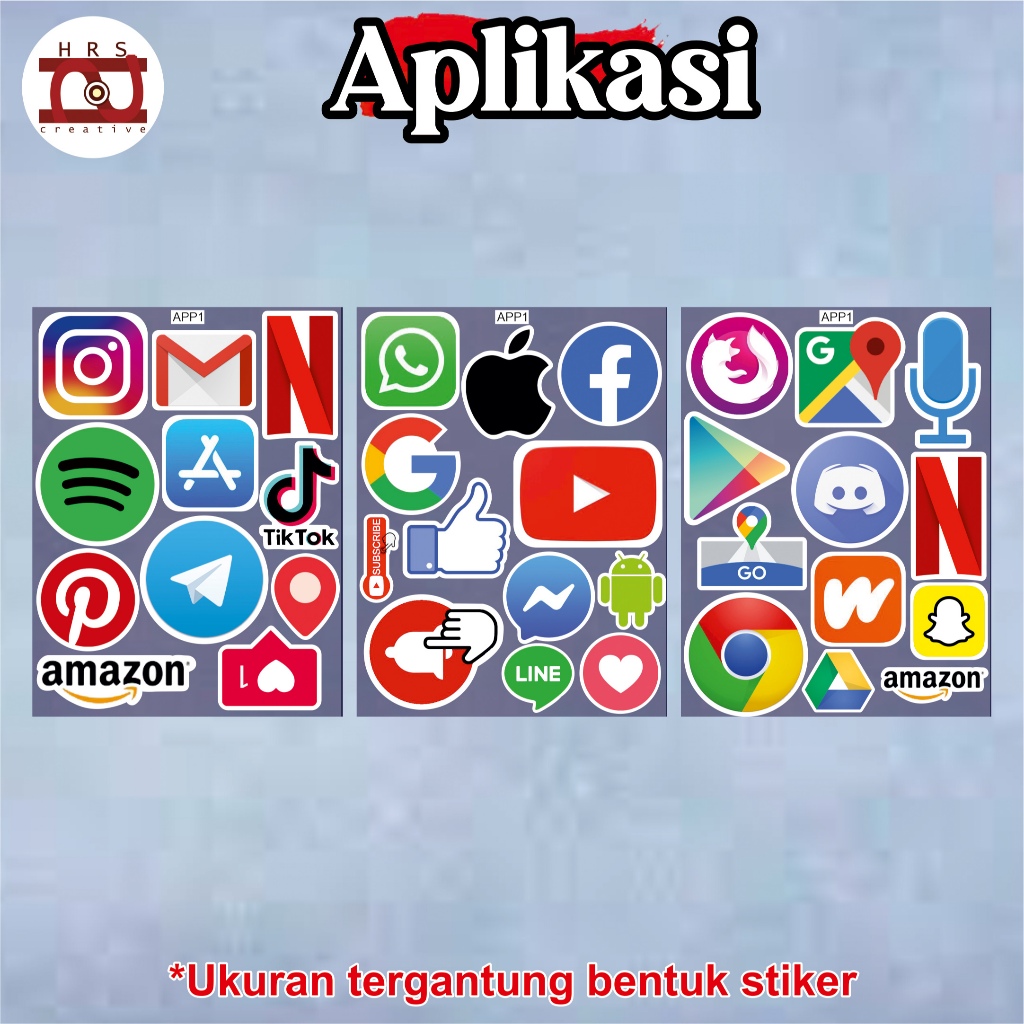 

Sticker Logo Aplikasi ( scrapbook, coverbook, tumblr, laptop dll )