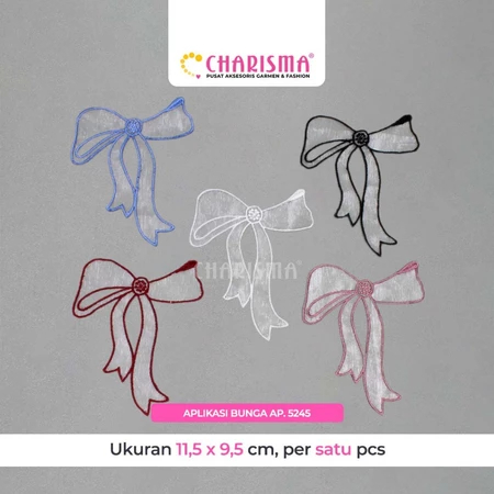 

Charisma Aplikasi Pita Organza AP 5245 - Aplikasi Pita Organza / Harga Per Pcs
