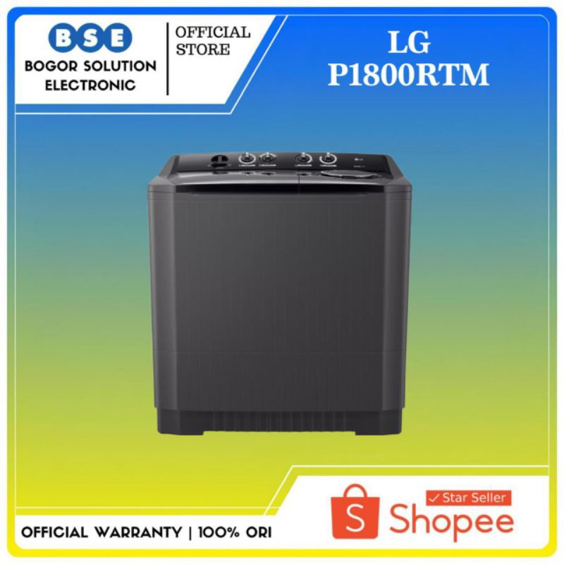 LG Mesin Cuci LG 18 Kg P1800RTM Mesin Cuci LG 2 Tabung P1800RTM