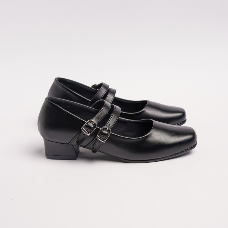 sepatu pantofel wanita paskibra hitam