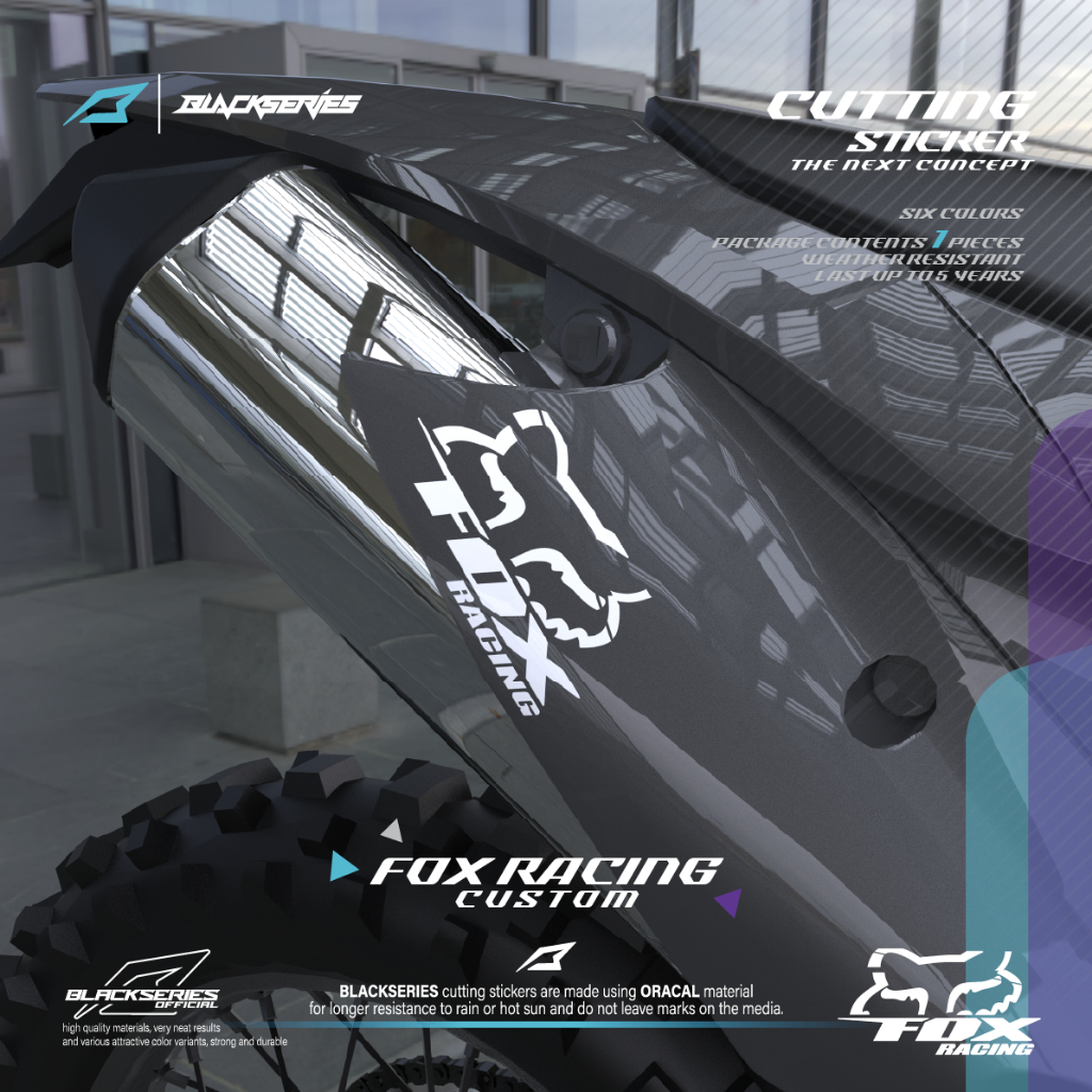 BLACKSERIES | Cutting Sticker FOX Racing | Stiker Fox Racing