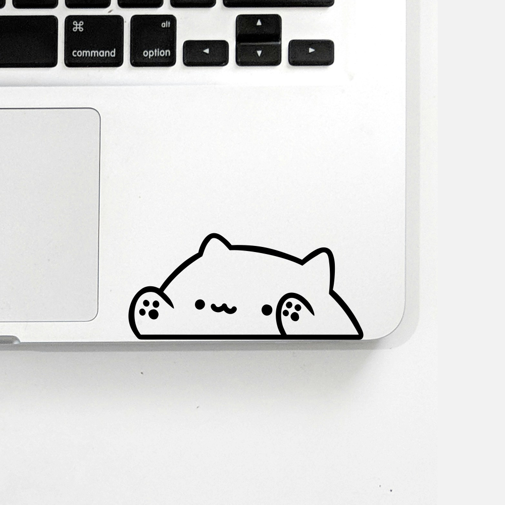 Stiker Meme Kucing Bongo Cat - Laptop Macbook Sticker
