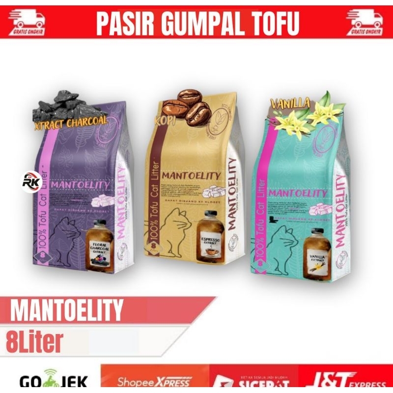 pasir tofu mantoelity 8L/pasir kucing/pasir Tofu