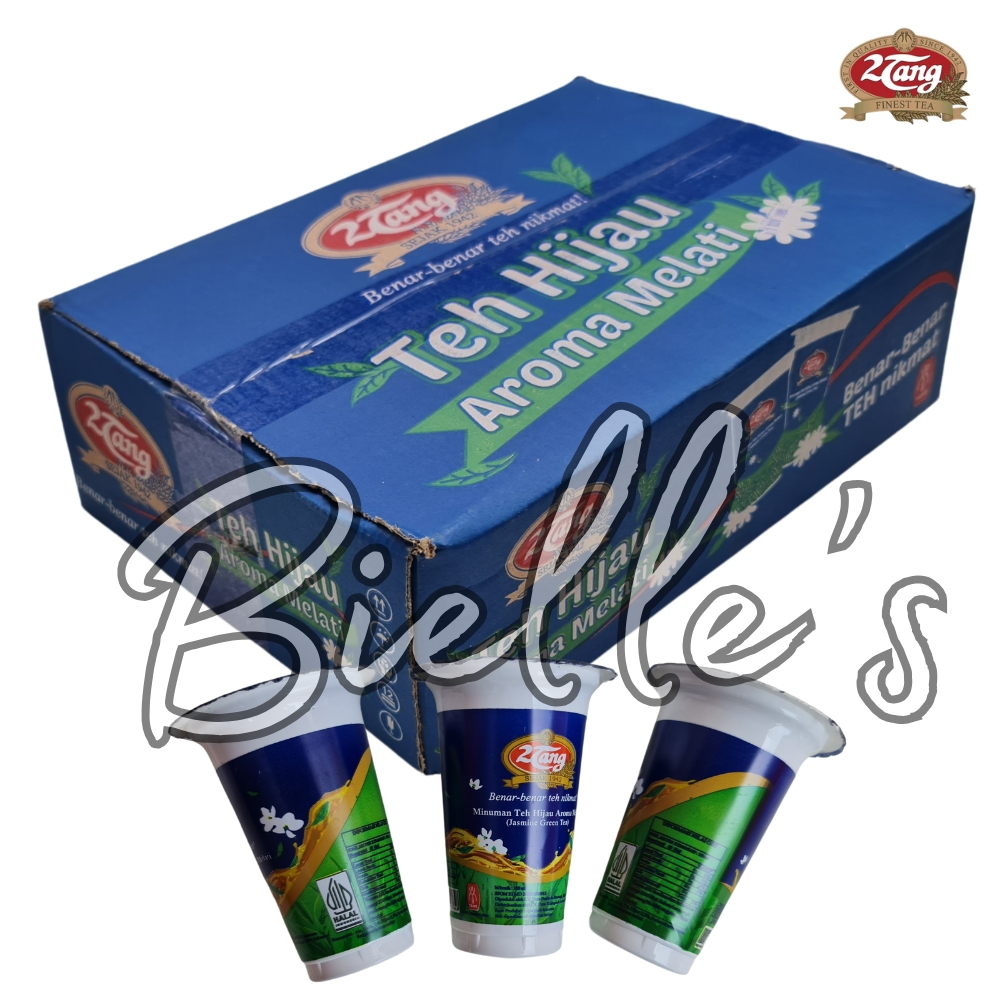 

1 Dus Isi 24 Gelas - Teh Kemasan Gelas 2 Tang Super Premium Teh Hijau Aroma Melati @ 160ml - Teh Hijau 2Tang Slawi Tegal Tradisional