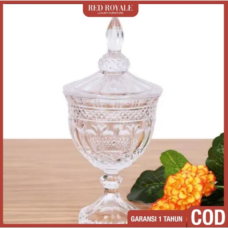 toples kue lebaran kaca kristal mewah tempat penyimpanan makanan