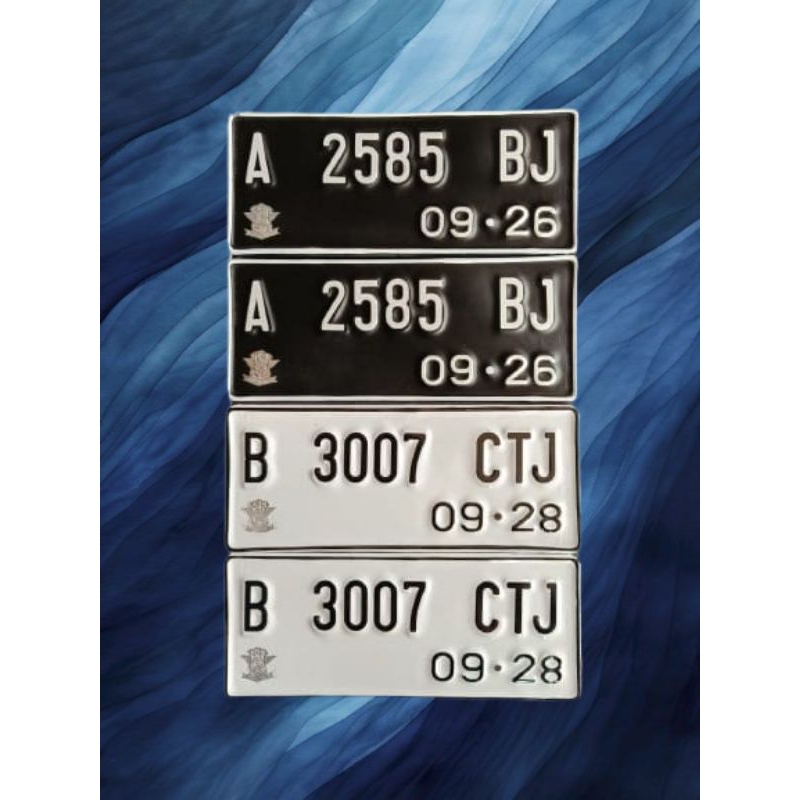 [BIKIN BARU] Plat Nomor Motor Ukuran Standar Tersedia Font Standar & Font Terbaru Samsat
