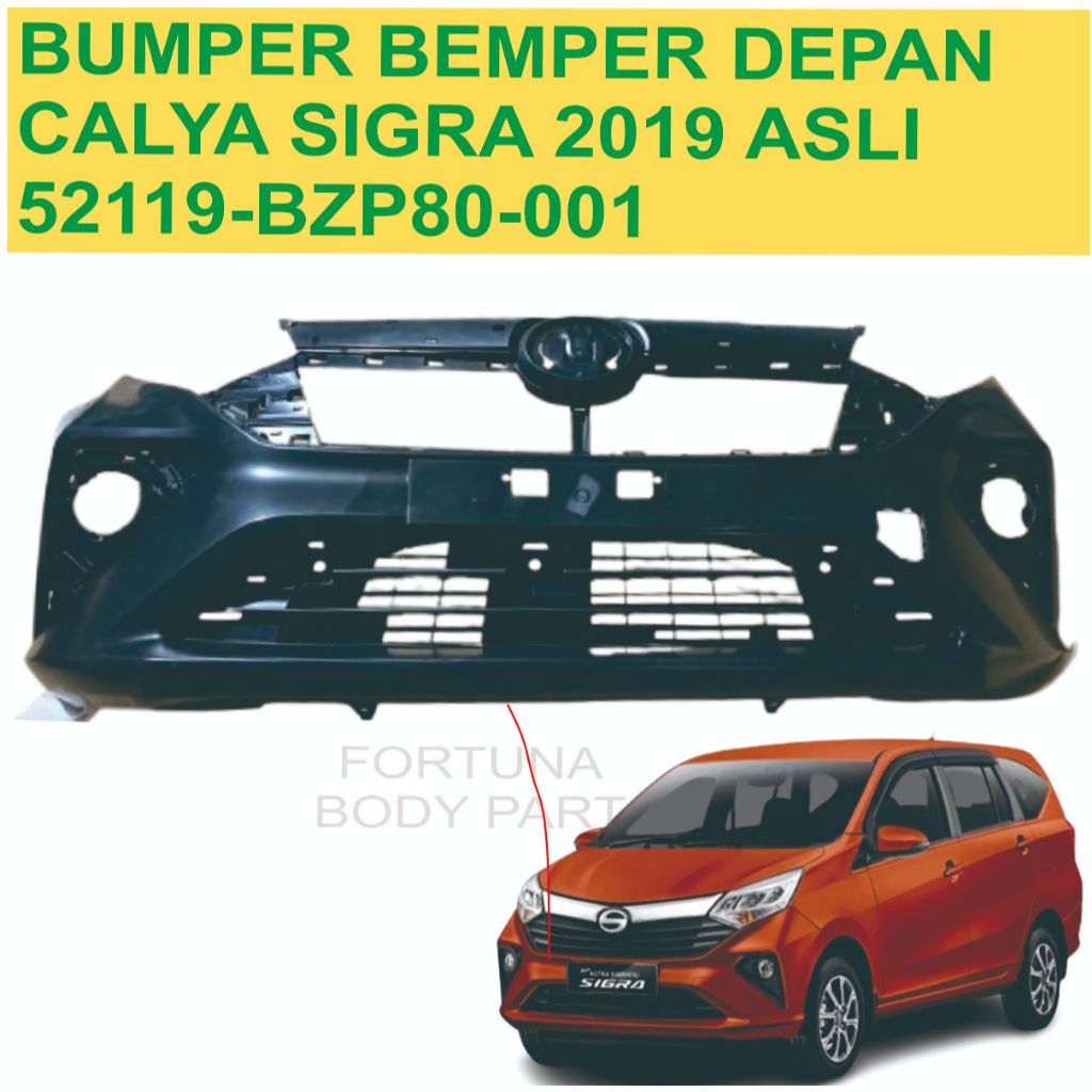 BUMPER BEMPER DEPAN CALYA SIGRA 2019 ASLI 52119-BZP80-001