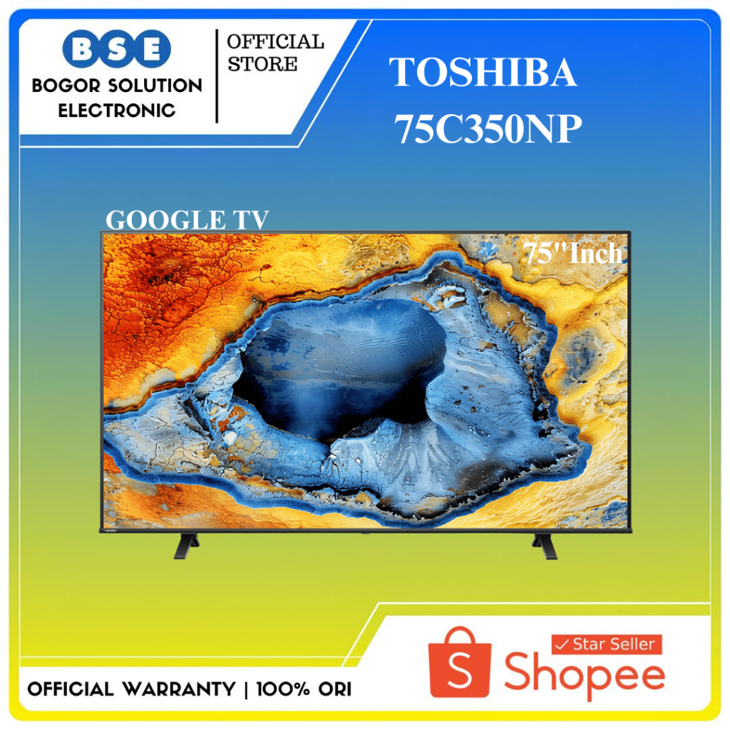 TV 75 Inch Toshiba 75C350NP 4K UHD Toshiba 75 C350 NP Google TV Pengganti 75C350LP