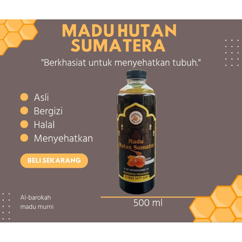 

Al barokah MADU HUTAN SUMATERA MADU MURNI 500 ML