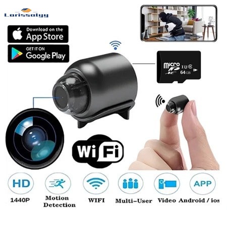 [64G SD] Kamera Mini WIFI CCTV Mini Tersembunyi Tanpa Kabel 1080P cctv wifi jarak jauh lewat hp came