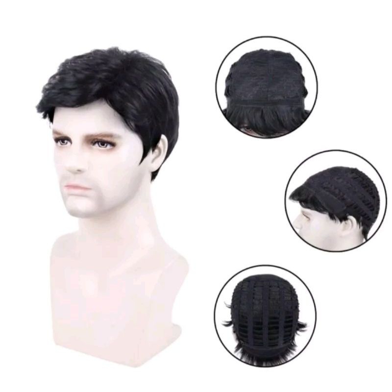 WIG PRIA BELAH SAMPING IKAL VERSI PRIA EROPA