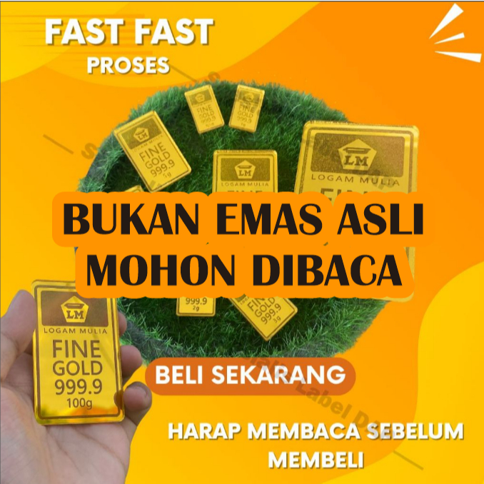 Logam Mulia PALSU / Dekorasi Mahar / Logam Mulia Imitasi / Logam Mulia Akrilik