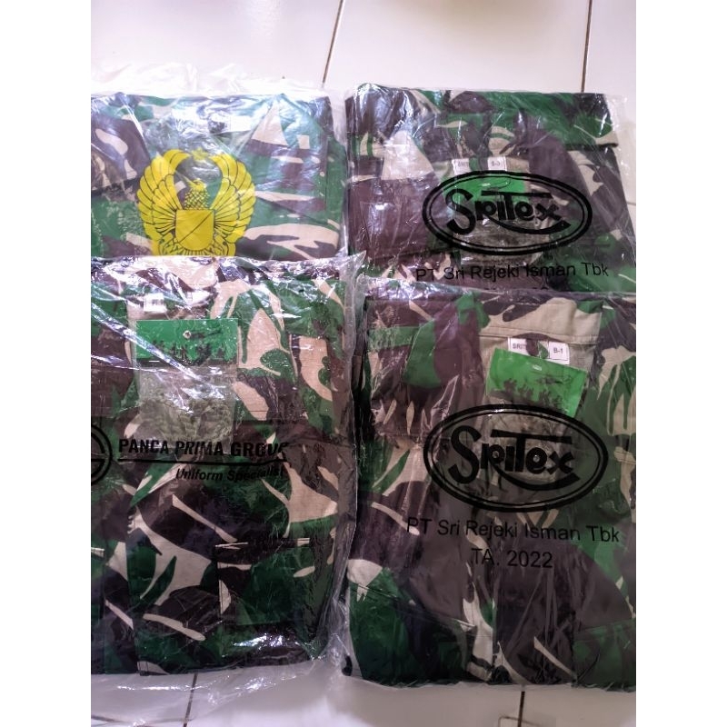 Setelan Baju PDL TNI AD JATAH ASLI SRITEX DAN PANCA 2024