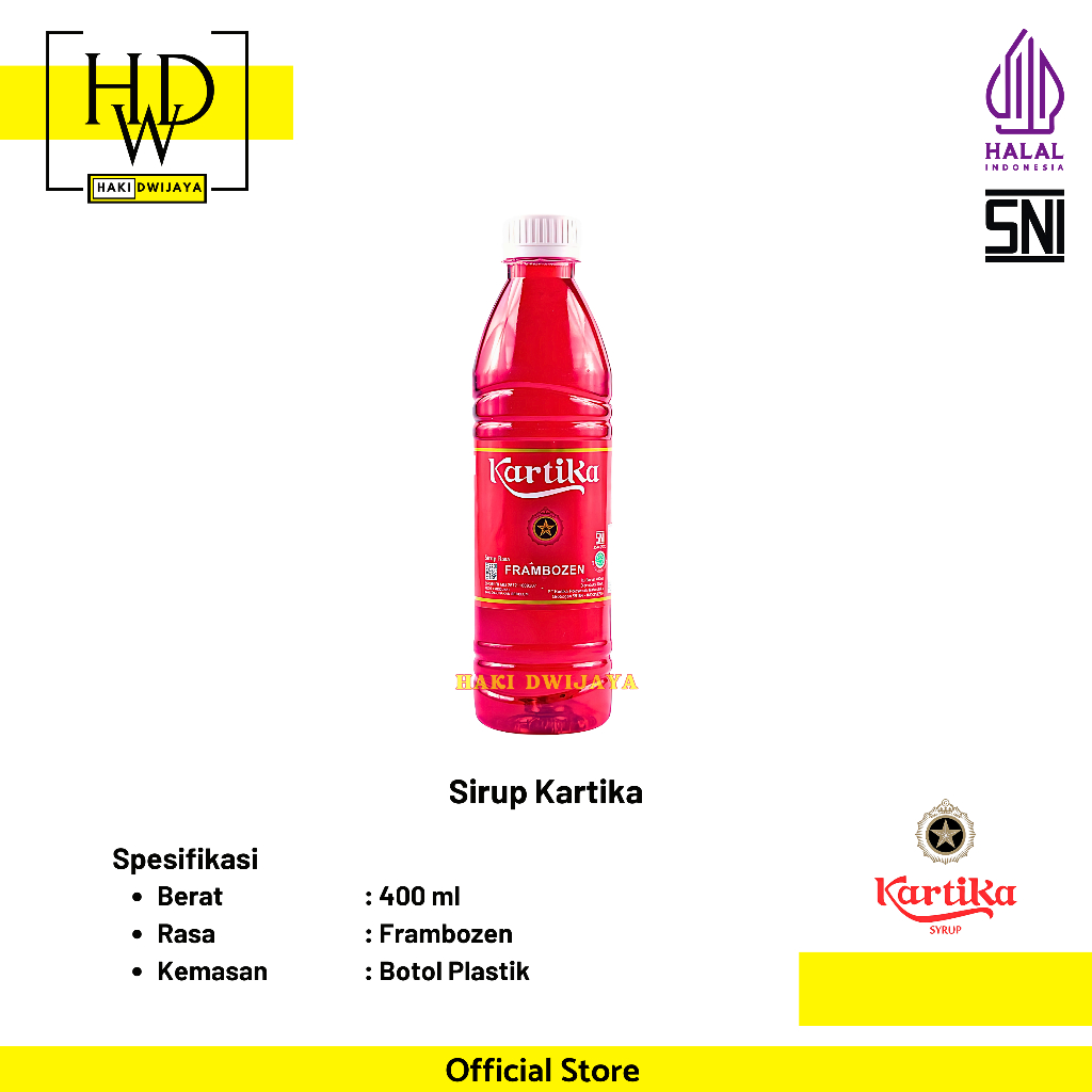 

[400ml] KARTIKA Sirup Aneka Rasa / Sirup Frambozen Botol Plastik