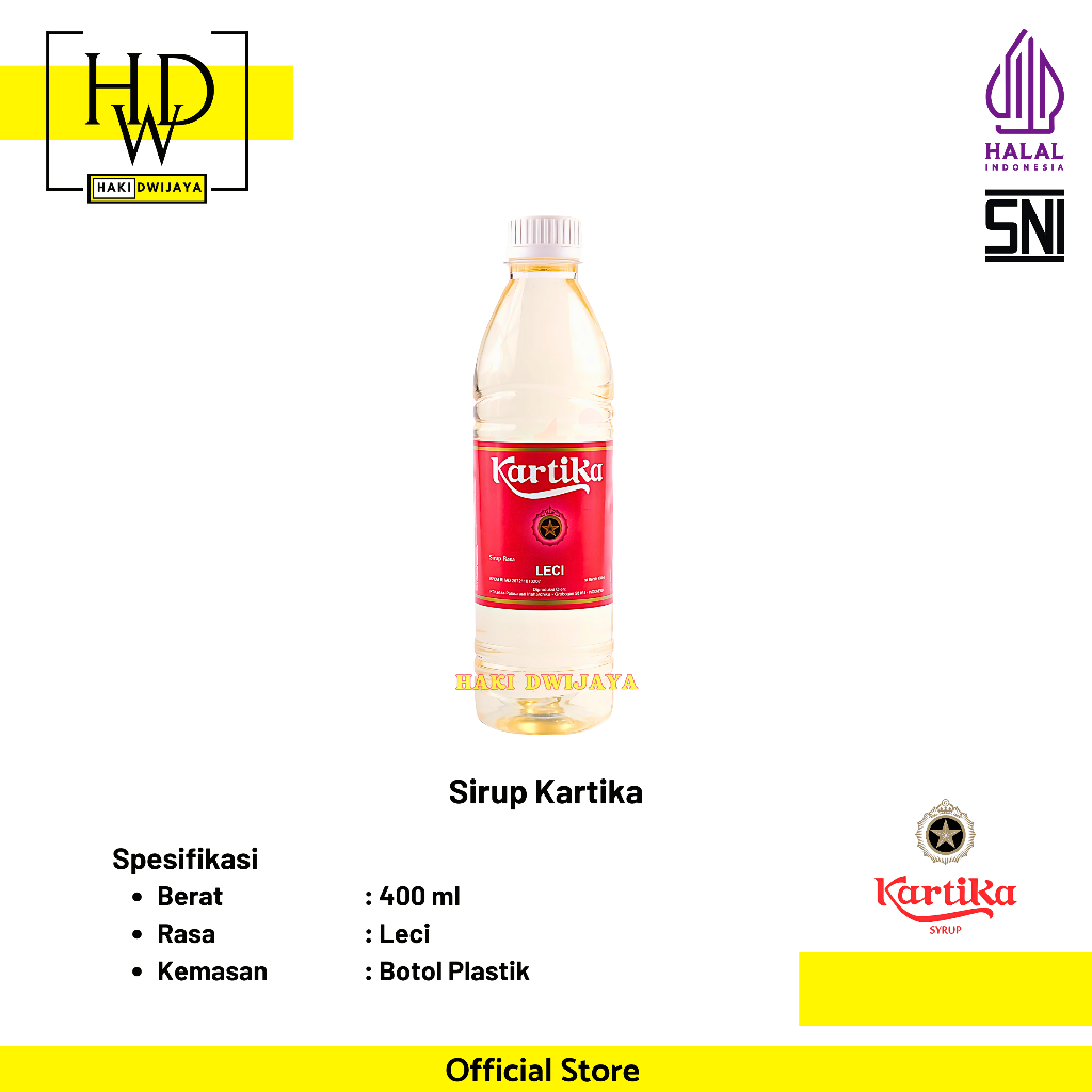 

[400ml] KARTIKA Sirup Aneka Rasa / Sirup Leci Botol Plastik
