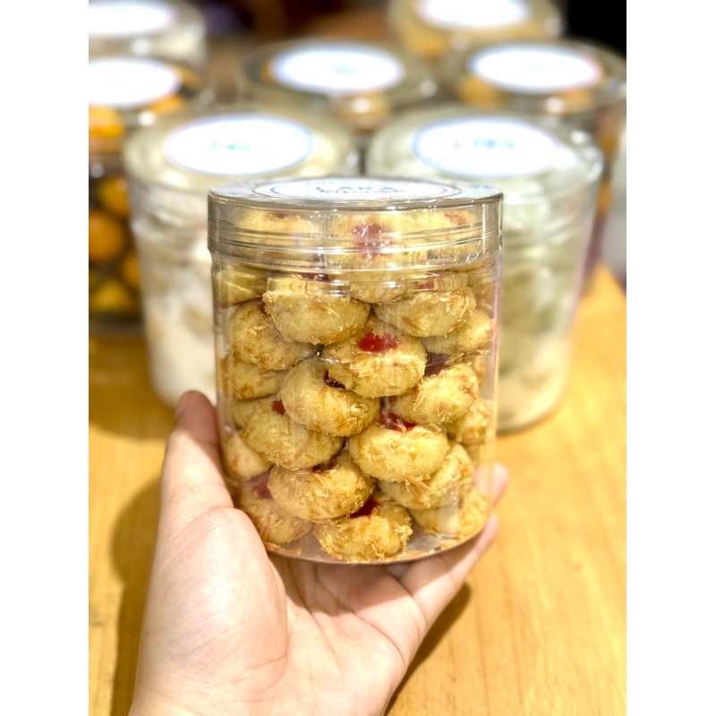 

Tumbprint Cookies Keju Toples Kemasan 600ml KUE KERING