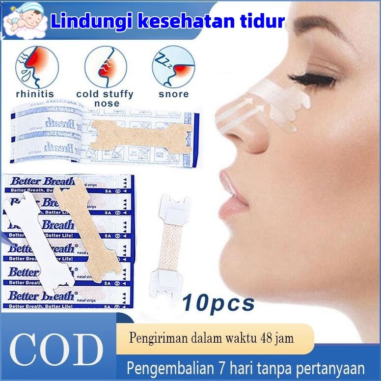 【COD ORI】Plester Hidung10pcs  Plester Hidung Harmony Life Anti Tidur Mendengkur Bernafas Lega  Nasal
