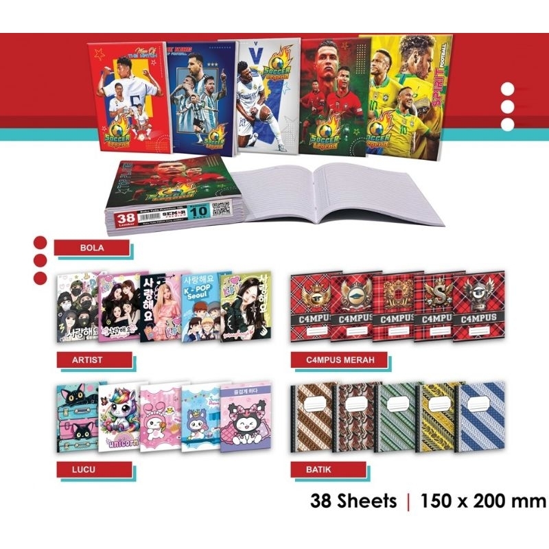 

SALE!! BUKU TULIS 38 LBR, ISI 38 HALAMAN, BUKU TULIS MURAH