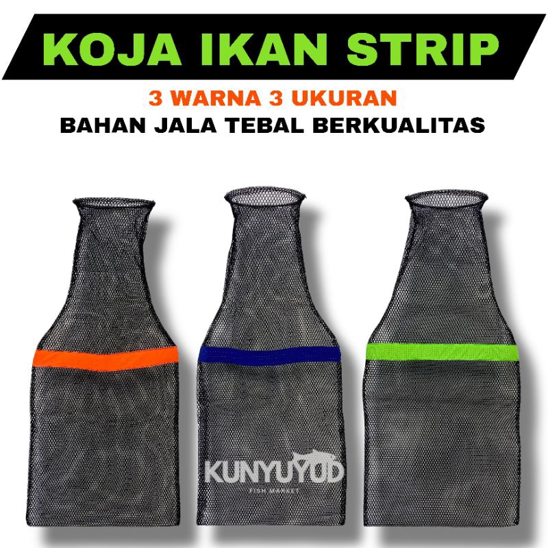 KOJA IKAN STRIP UKURAN 123 - KOJA IKAN - WADAH IKAN - JARING IKAN - BAHAN JALA TEBAL TERBARU - KOJA