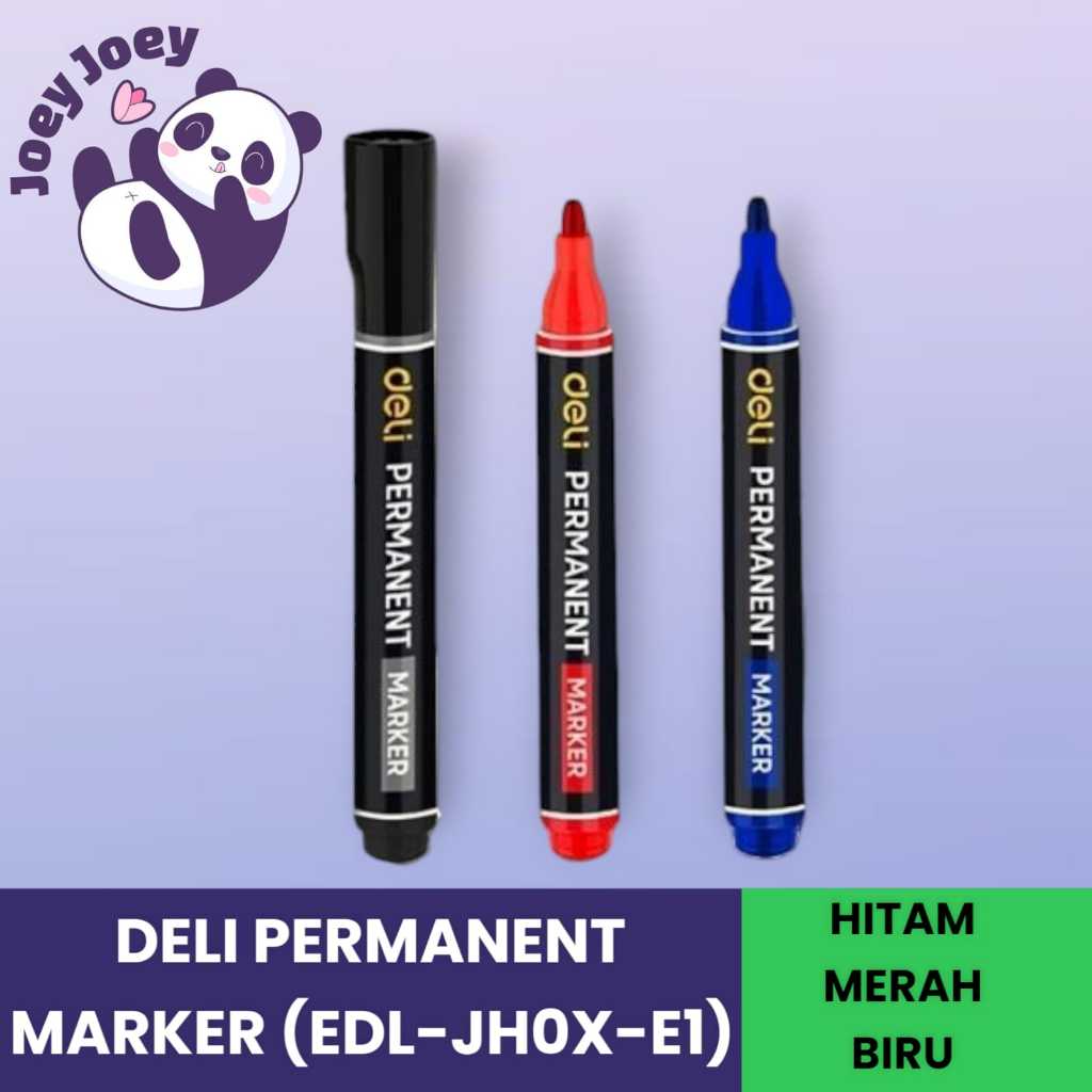 

Deli Permanent Marker / Spidol Permanent Tinta Warna EDL-JH0X-E1