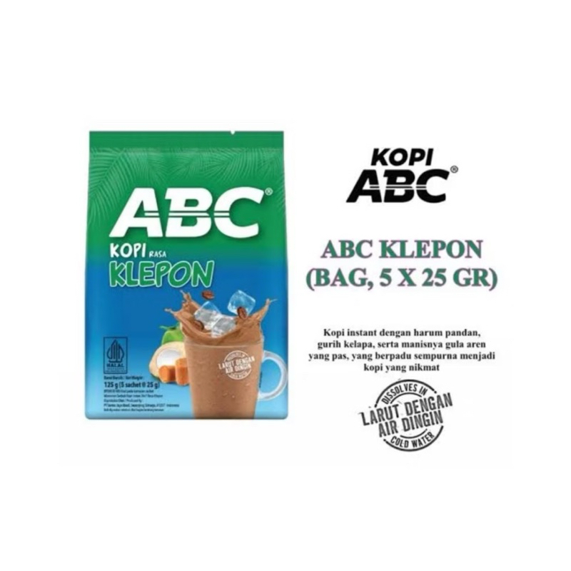 

Kopi ABC Klepon 1 bag (5 x 25gr) BUY 2 GET 3