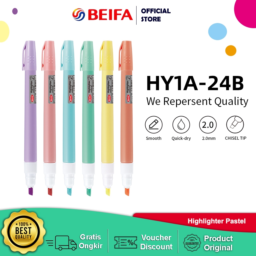 

Beifa Stabilo Highlighter / Highlighter Fluorescent / Spidol Stabilo HY1A