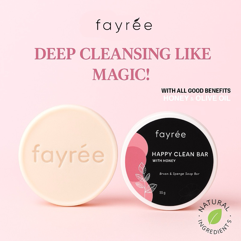 Fayree Happy Clean Bar / Sabun Kuas dan Puff Make Up / Brush & Sponge Soap Bar Cleanser