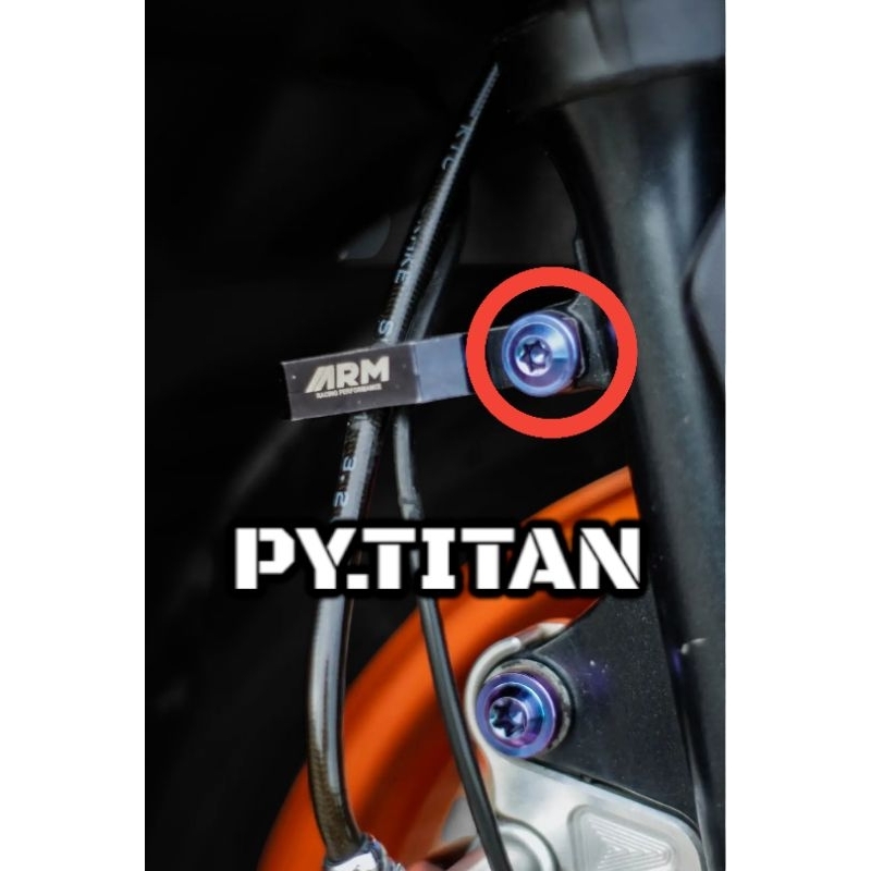 Baut Titanium Kedudukan Breket Selang Rem Yamaha Aerox