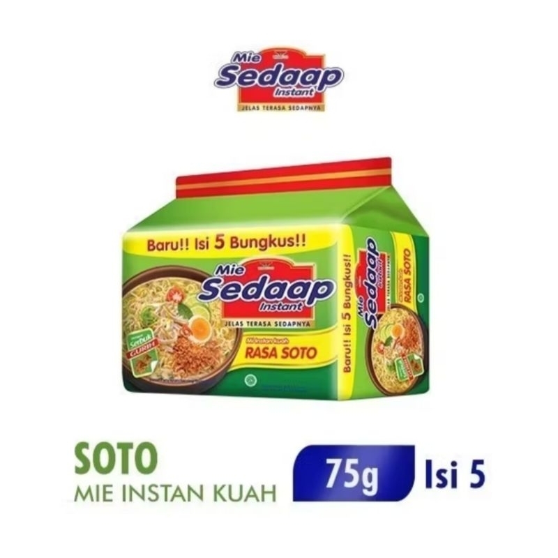 

Sedaap mie instan soto isi 5 Bag 75gr