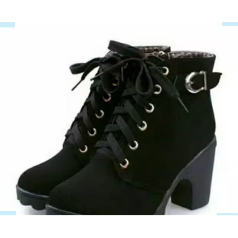 sepatu bots wanita korean style sepatu high heels wanita sepatu bot pesions