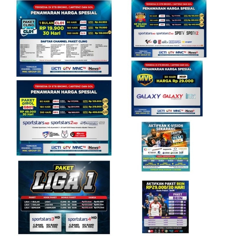 Kvision Paket Cling MNC Group Transtv Trans7- Kvision Paket Mnc Group Rcti