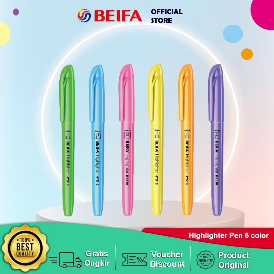 

Beifa Stabilo Highlighter / Highlighter Fluorescent / Spidol Stabilo HY510